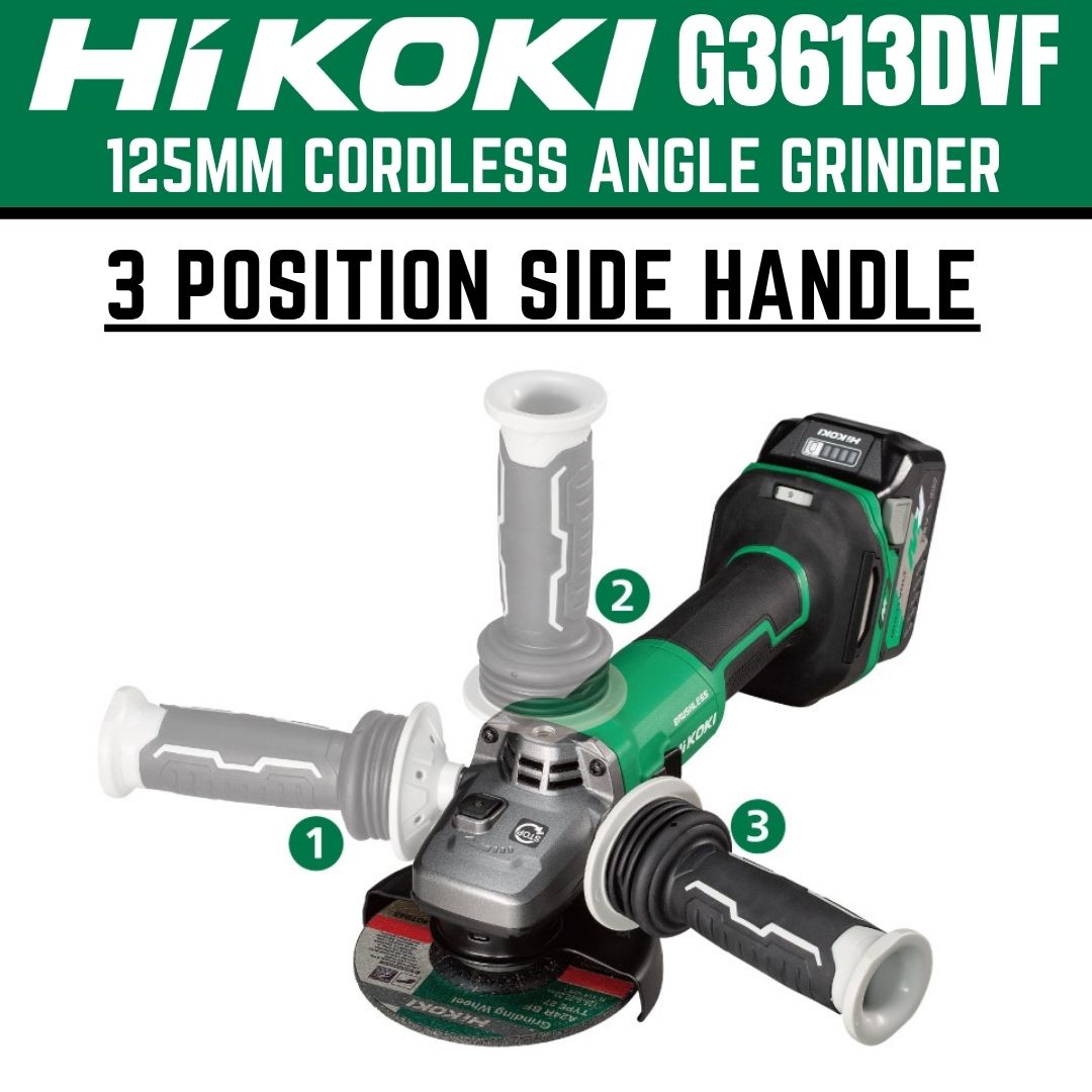 Hikoki Cordless Angle Grinder 125mm G3613DVF 