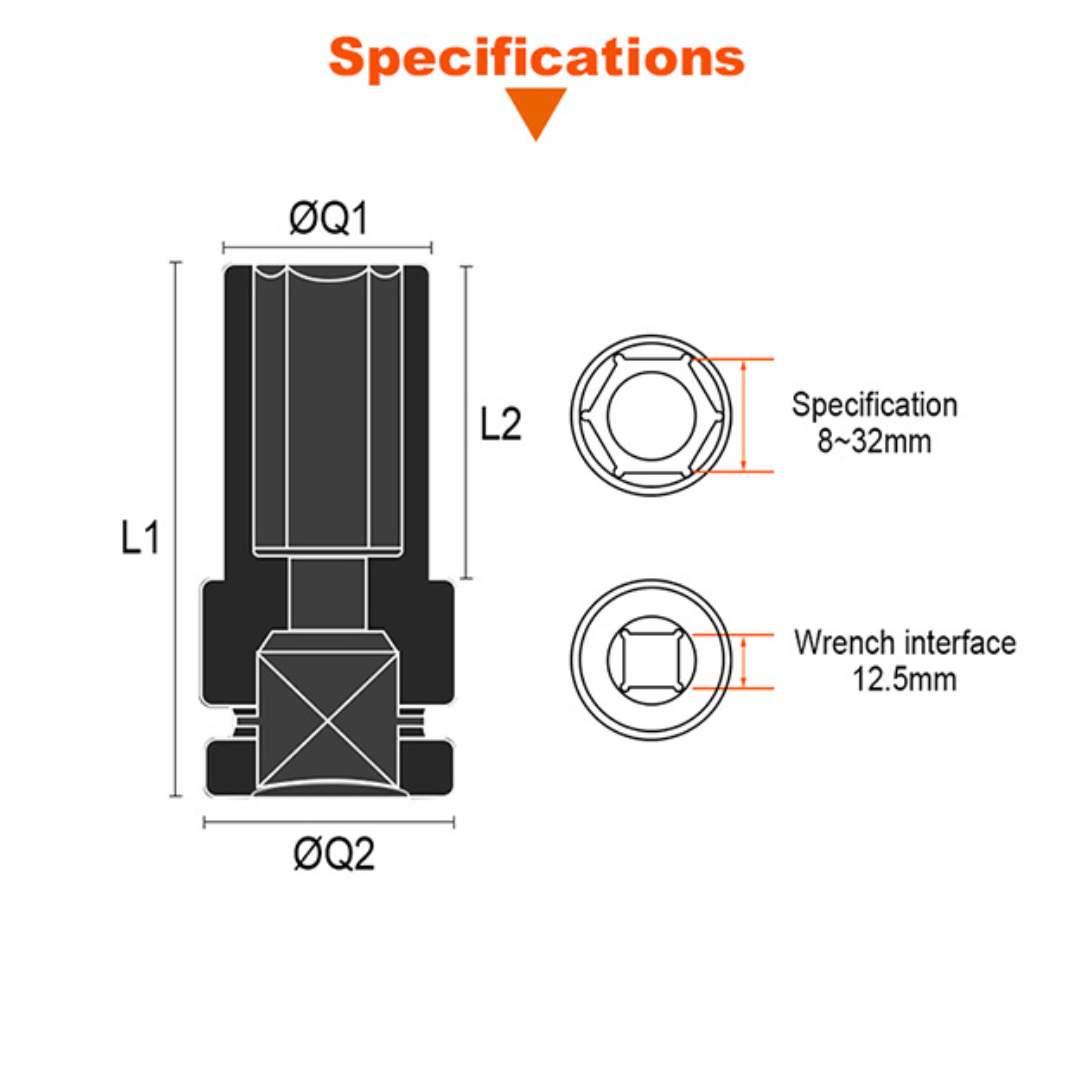 Harden Socket Hexagon 1/2"