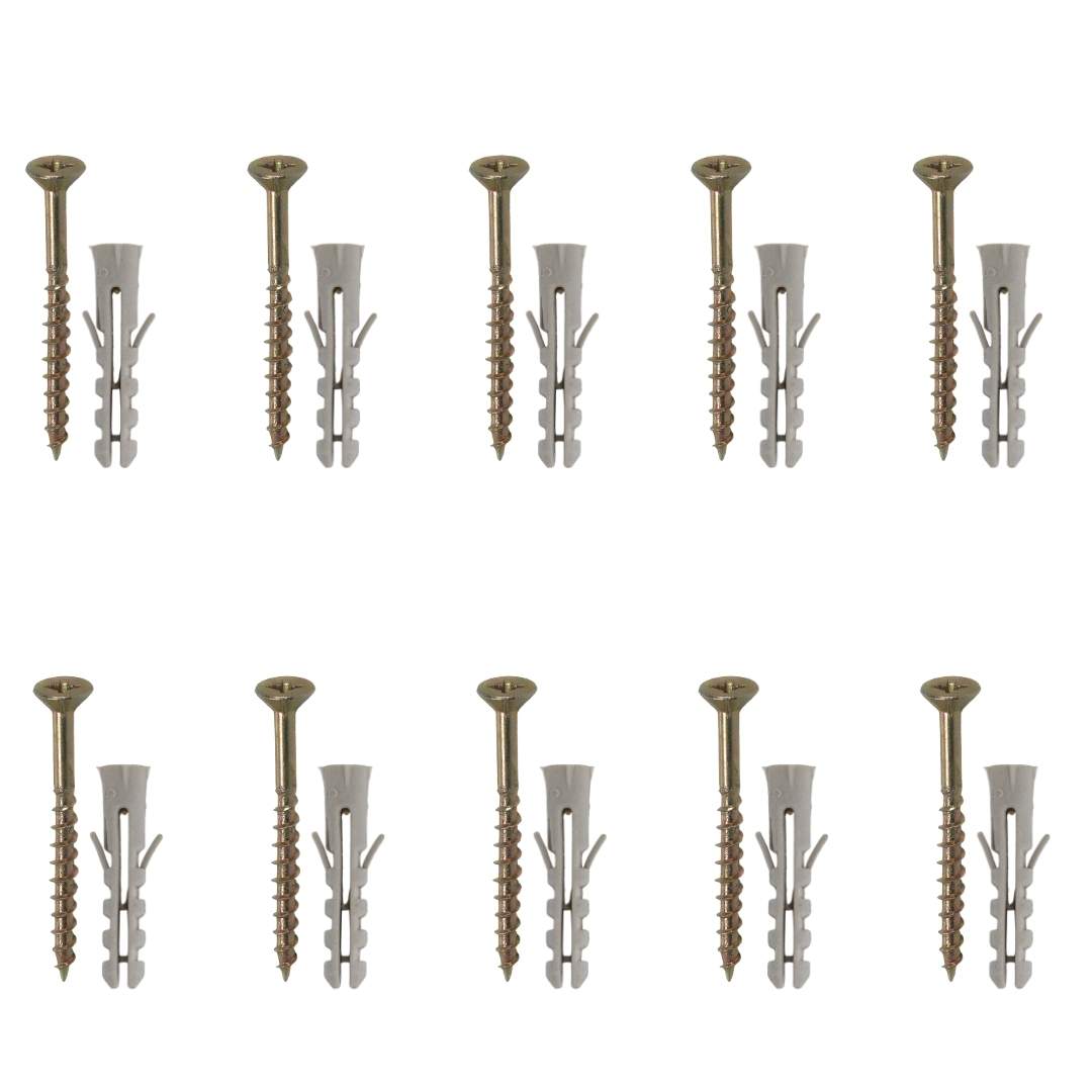Ruwag spaanderbord skroef en prop 7x30x50 (10)