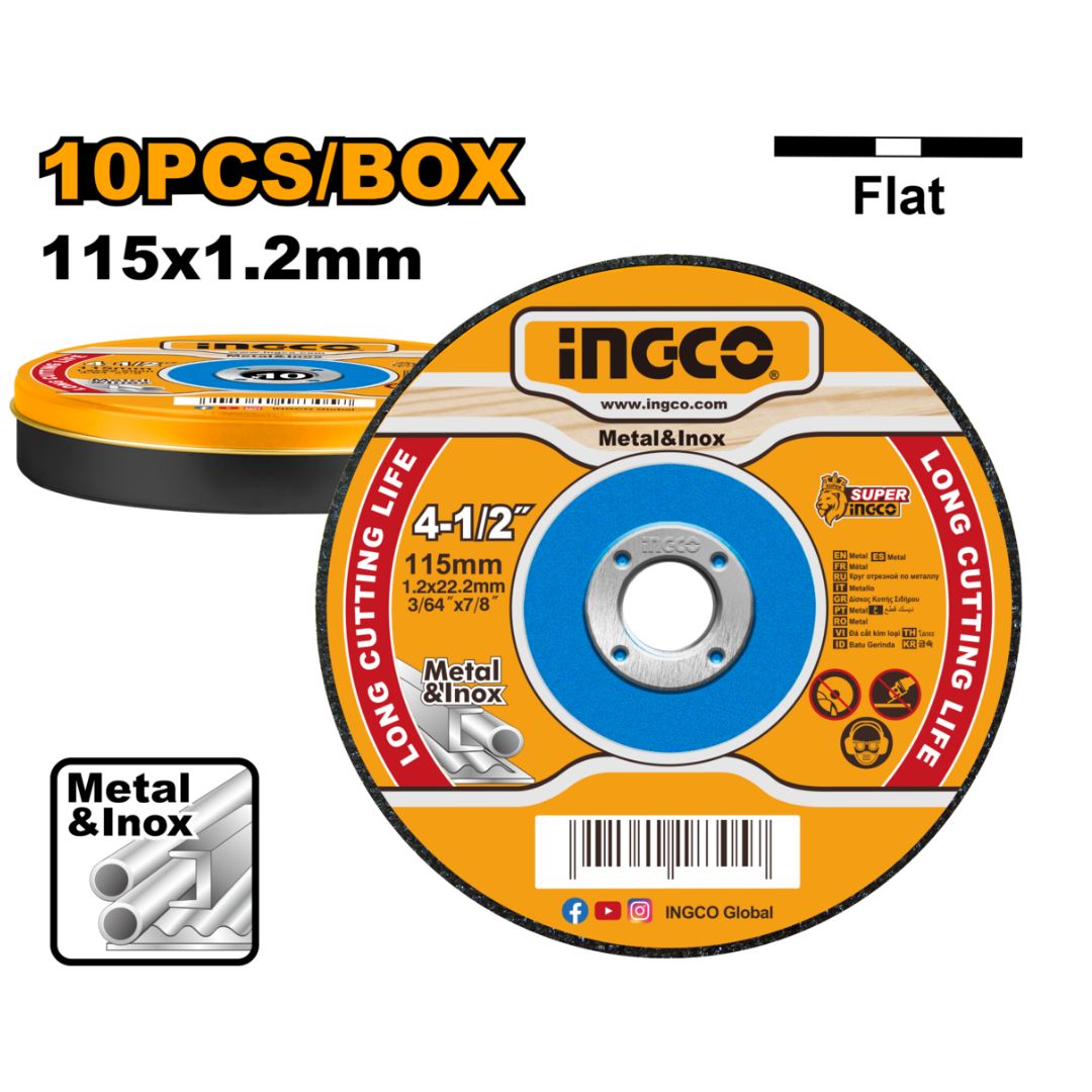Ingco Cutting Disc Steel 115mm - 10 Pack