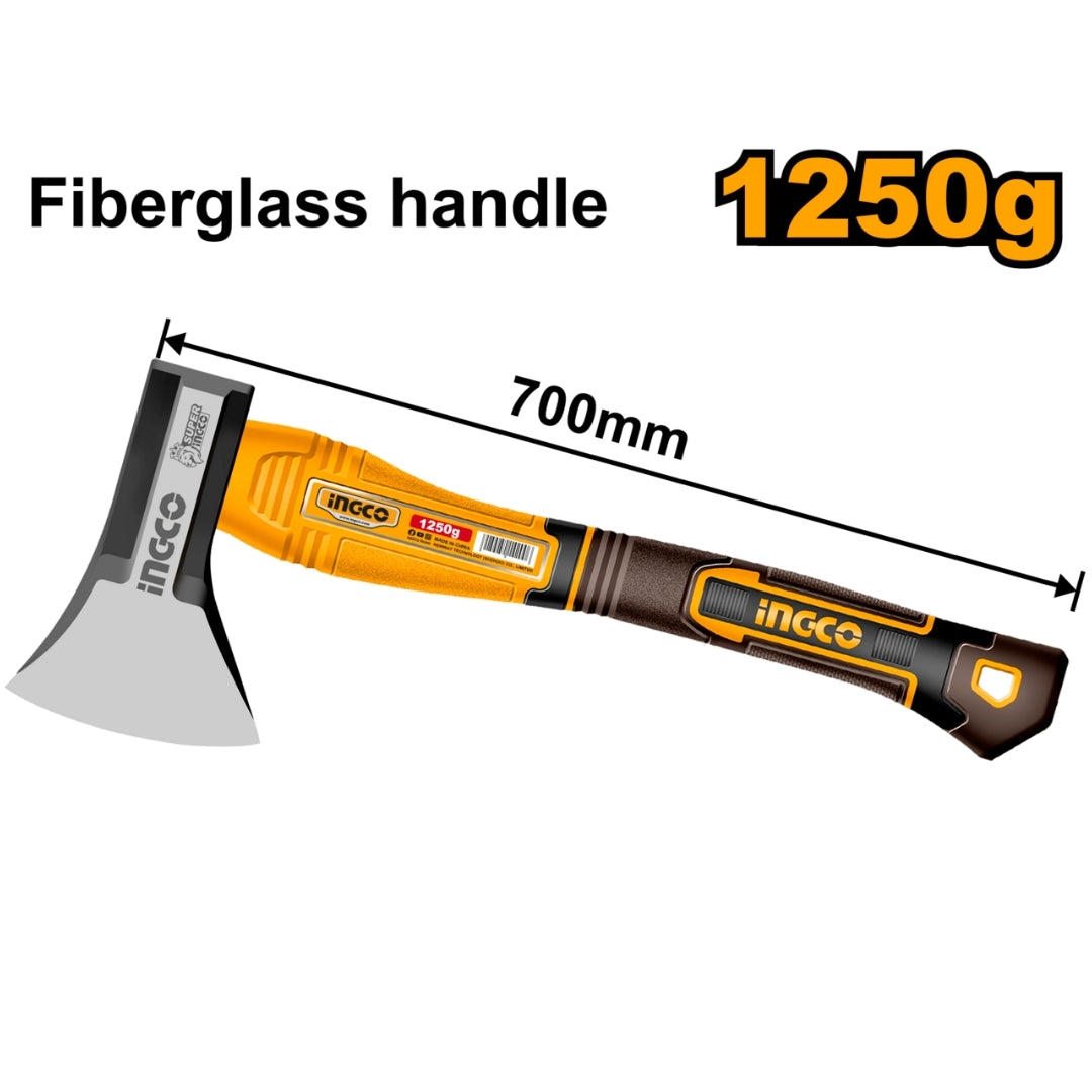 Ingco Fibreglass Handle Axe 1250g - Bethanie Hardware