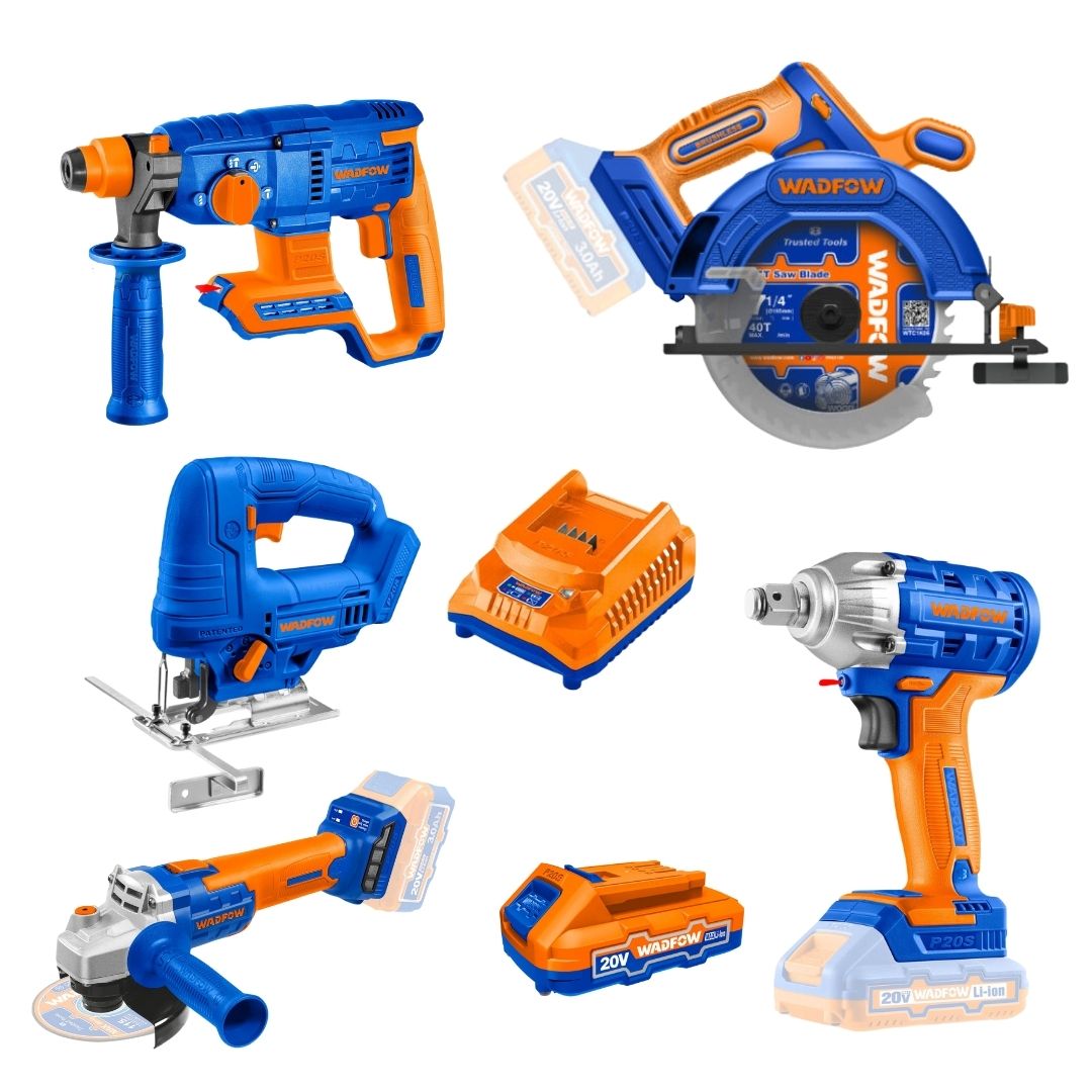 Wadfow 20V Starter Cordless Combo | 5 Piece | P20S