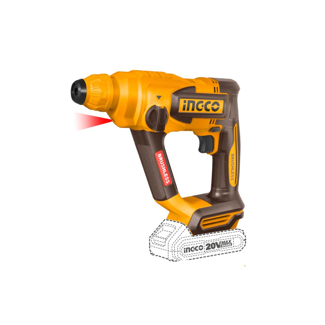 Ingco 20V Roatry Hammer SDS Plus | 18 mm | Brushless | P20S