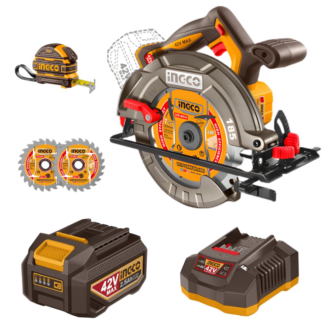 Ingco 42V Circular Saw Brushless | 185 mm | P42M
