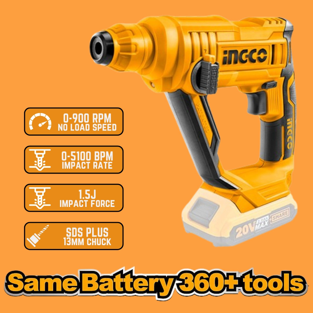 Ingco 20V Rotary Hammer (SDS+)