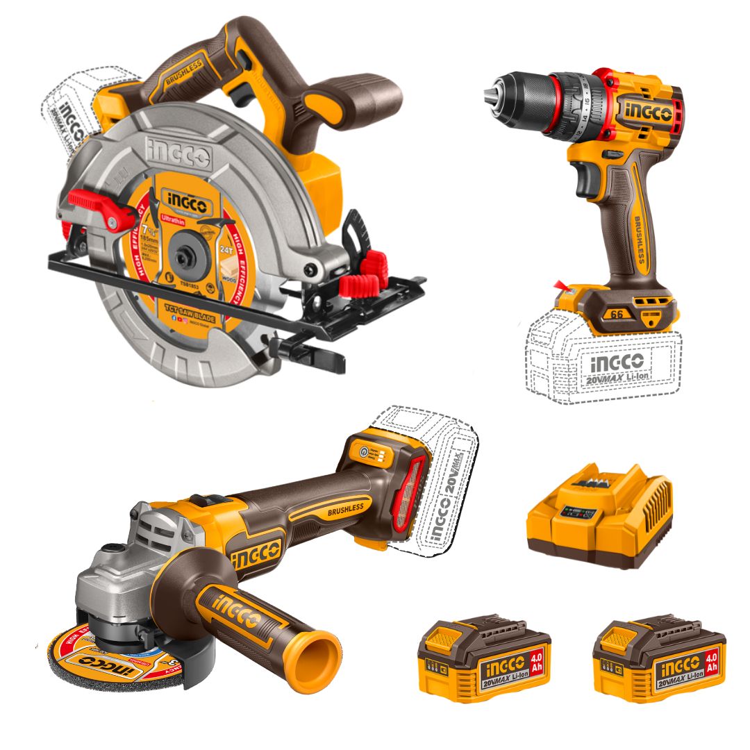 Ingco 20V Starter Combo | 3 Piece Kit | P20S