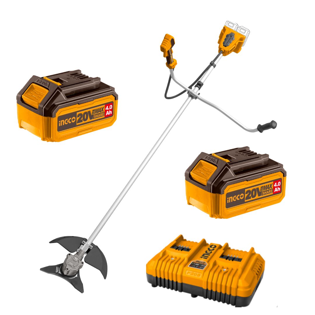 Ingco 40V Brush Cutter and Trimmer Kit | Brushless | P20S