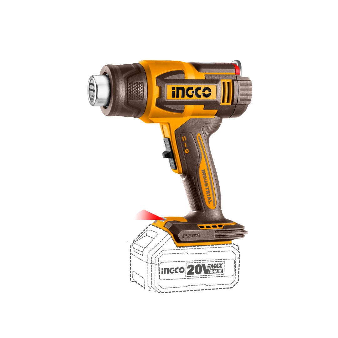 Ingco 20V Heat Gun | LCD Display | Cordless | P20S