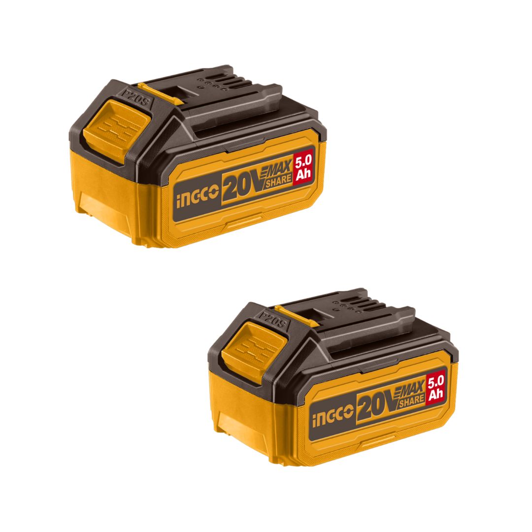 Ingco 20V Battery Combo | 2 x 5.0Ah | P20S