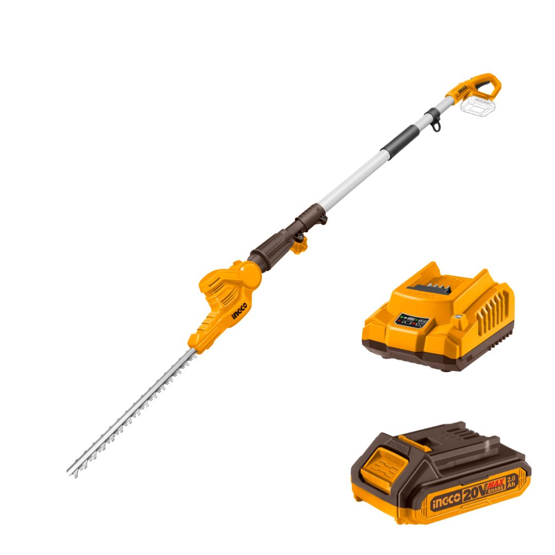 Ingco 20V Pole Hedge Trimmer Kit | Cordless | P20S