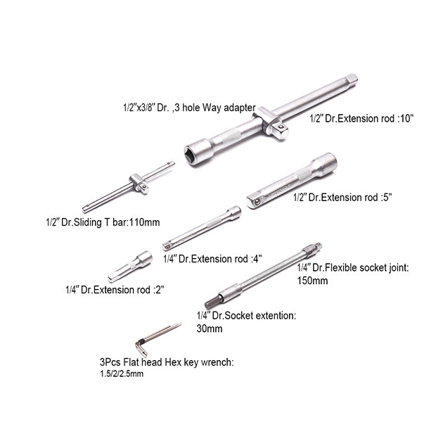 Harden Socket Set 94 Piece 1/2