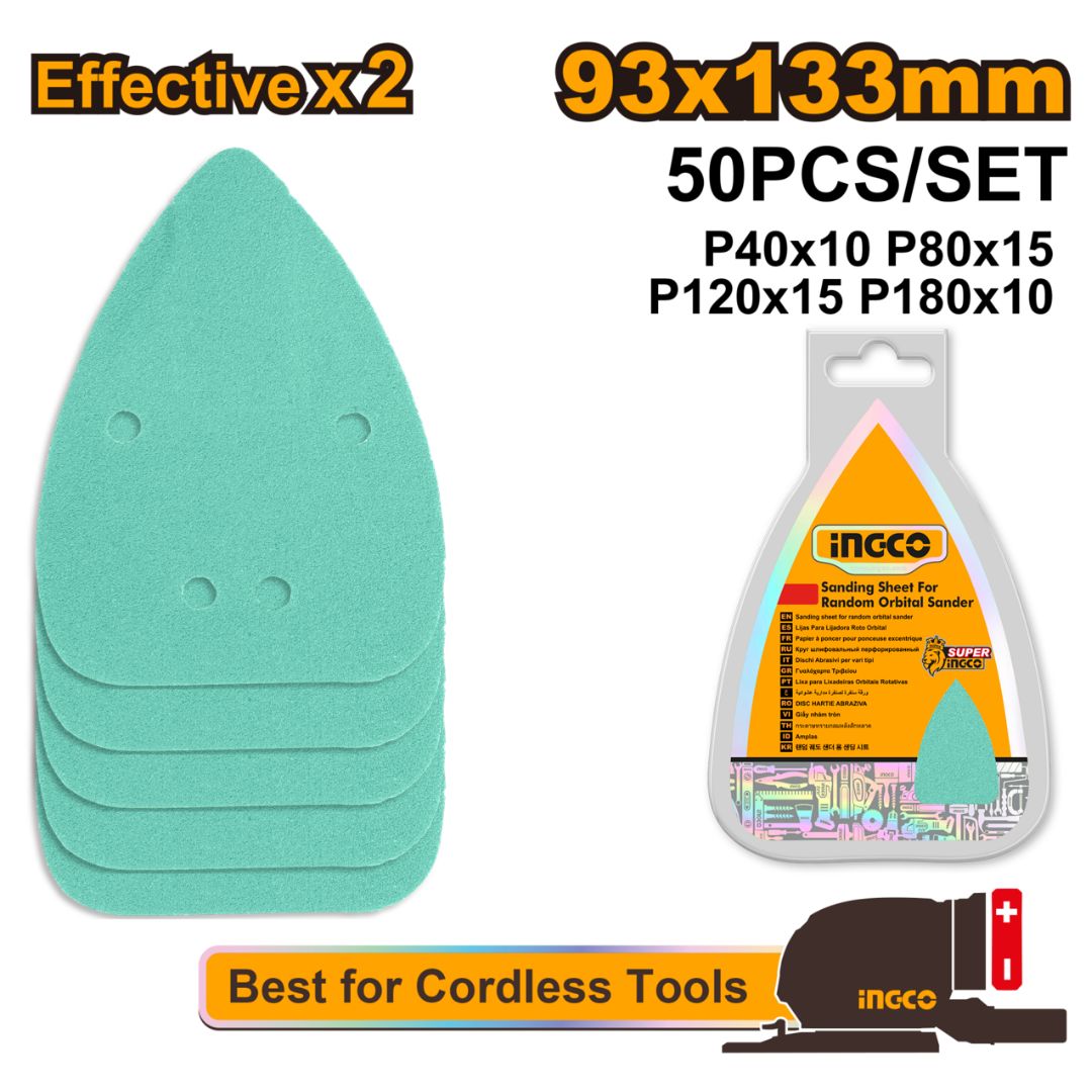 Ingco Sanding Sheet | 60 Piece Set | Multiple Grit