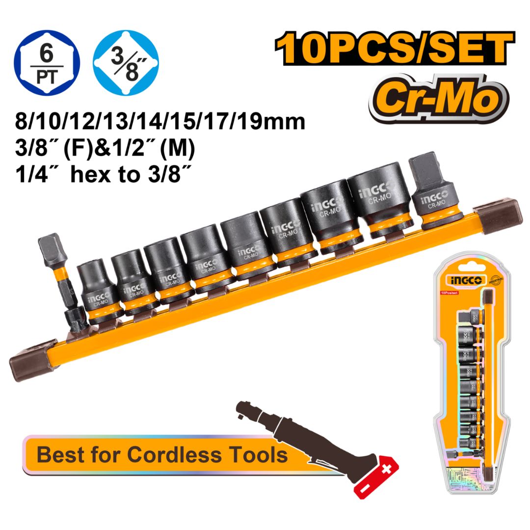 Ingco Impact Socket Set | 3/8