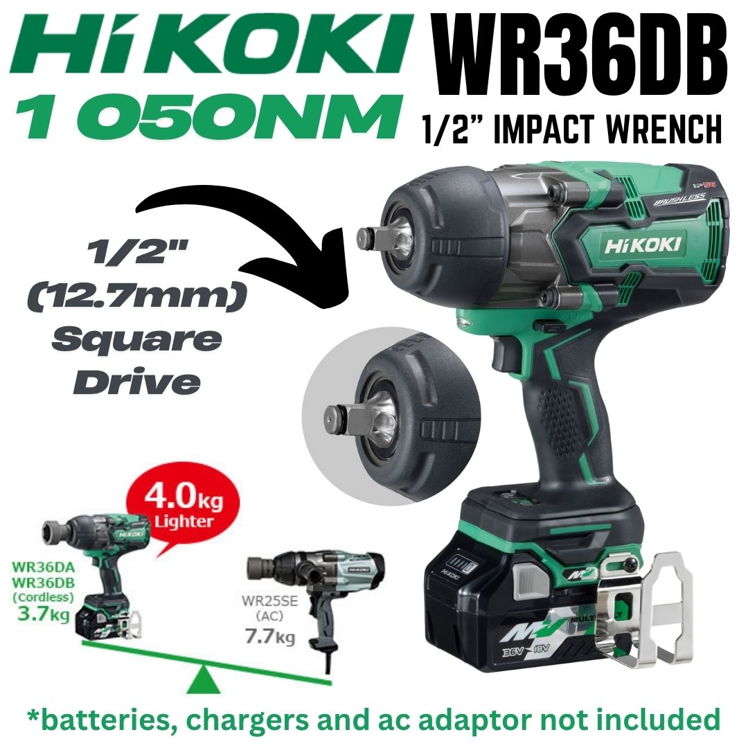 Hikoki 36V Impact Wrench WR36DB (1/2") | Bethanie Hardware