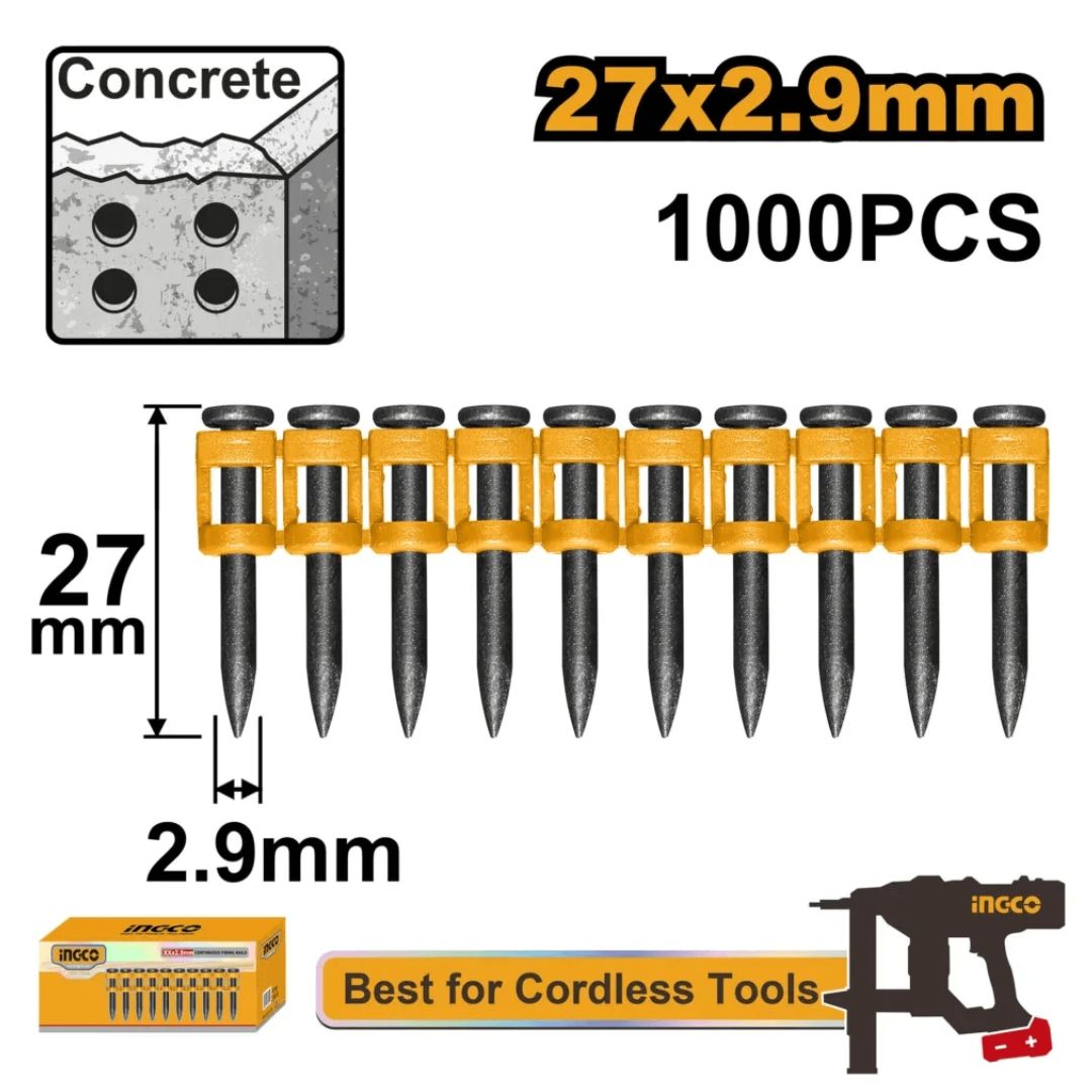 Ingco Continuous Firing Nails | Concrete