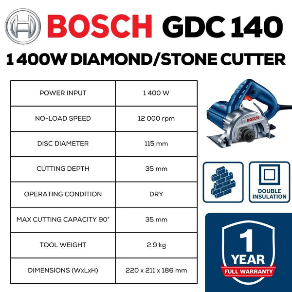Bosch Professional Diamond Cutter GDC 140 - Bethanie Hardware