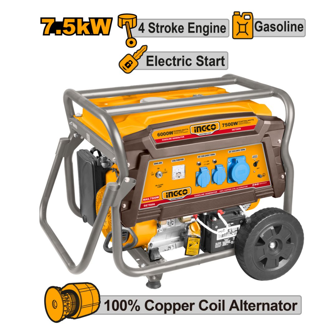 Ingco GENERATOR 4STE LUGVERKOEL 7.5KW 