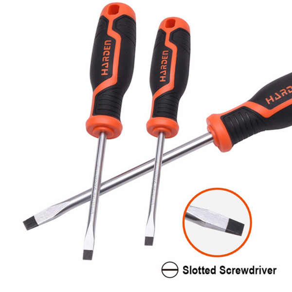 Harden Screwdriver Soft Handle - Slotted (Flat)