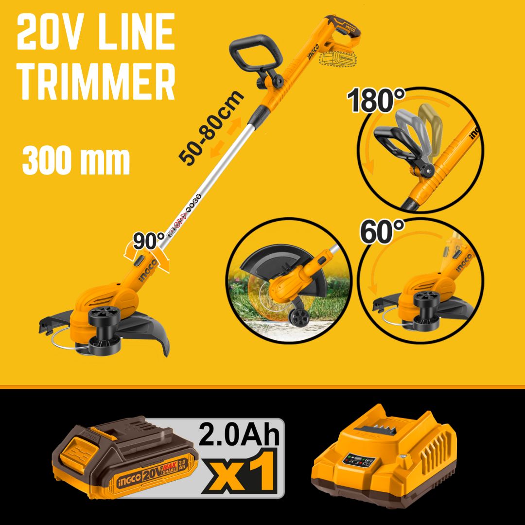 Ingco 20V Line Trimmer Kit | Adjustable | P20S
