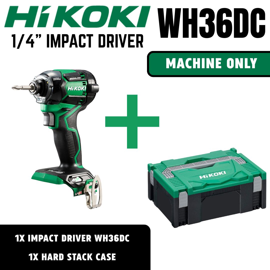 Hikoki 36V Impact Driver WH36DC (Machine Only) - Bethanie Hardware