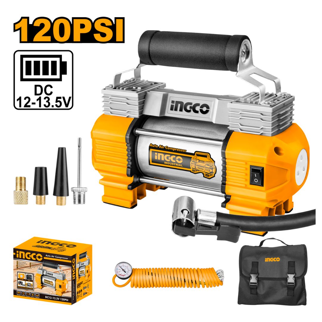 Ingco Air Compressor | 12V Battery Powered