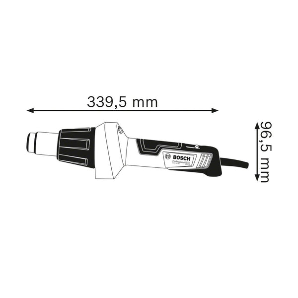 Bosch Professional Heat Gun GHG 20-60 | Dimensions