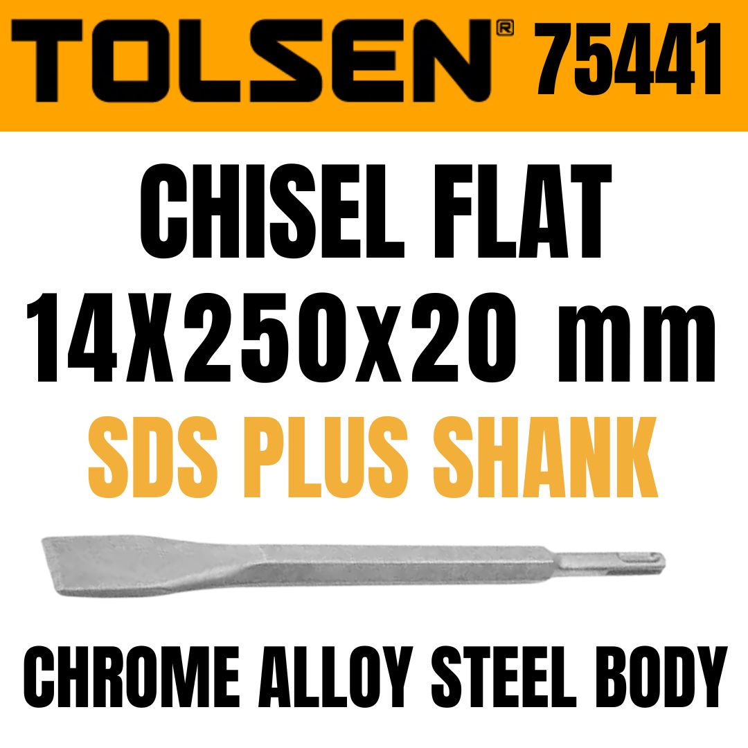 Tolsen SDS + Chisel | Flat | 14x250x20 mm