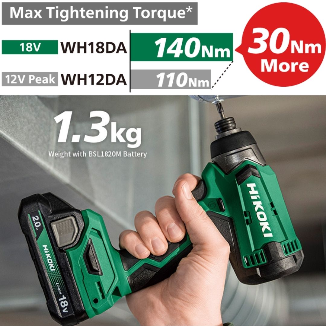 Hikoki 18V WH18DA | Lightweight Impact Driver