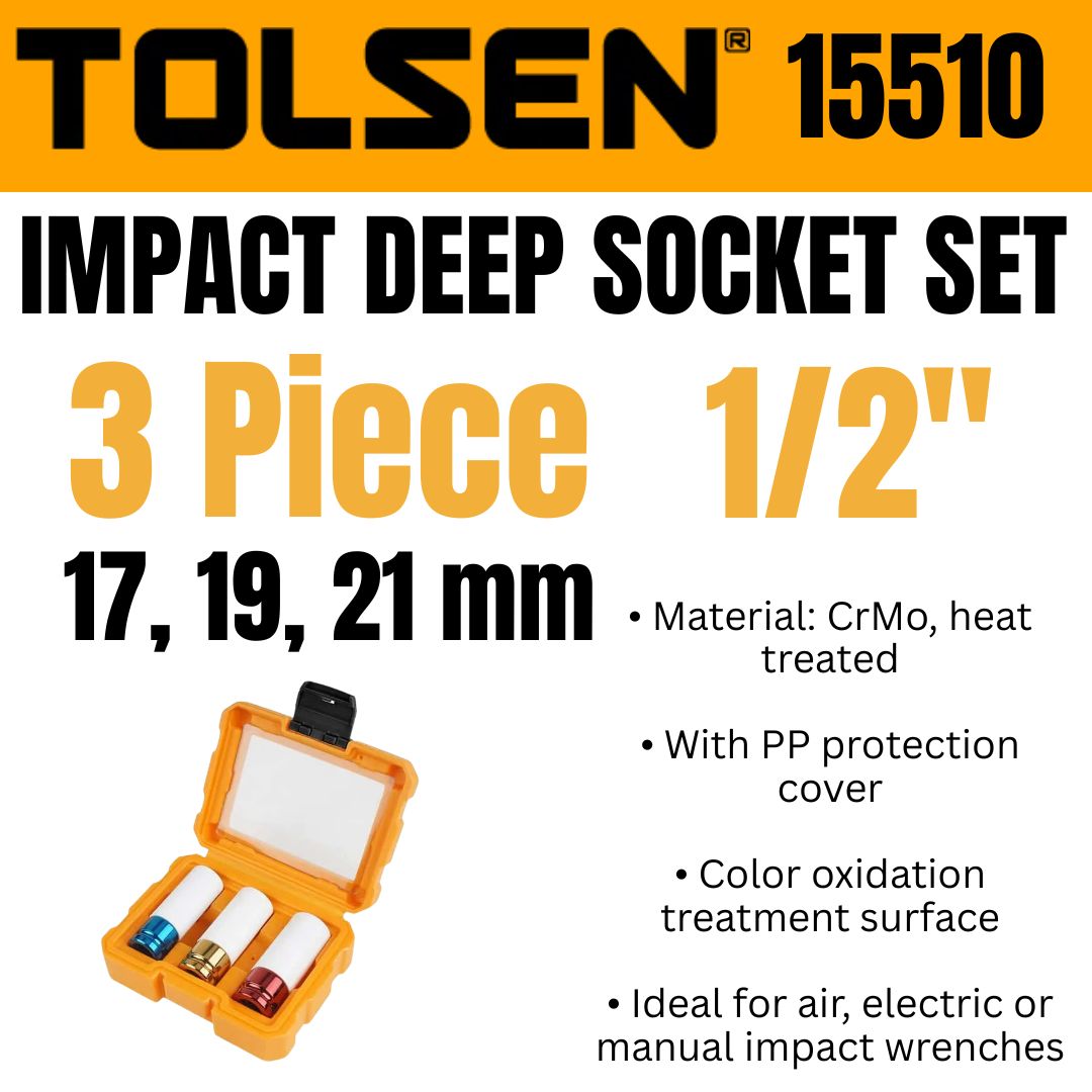 Tolsen Heat Treated Impact Socket Set