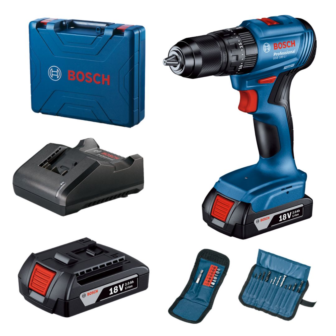 Bosch GSB 185-LI Cordless Impact Drill Set - Bethanie Hardware