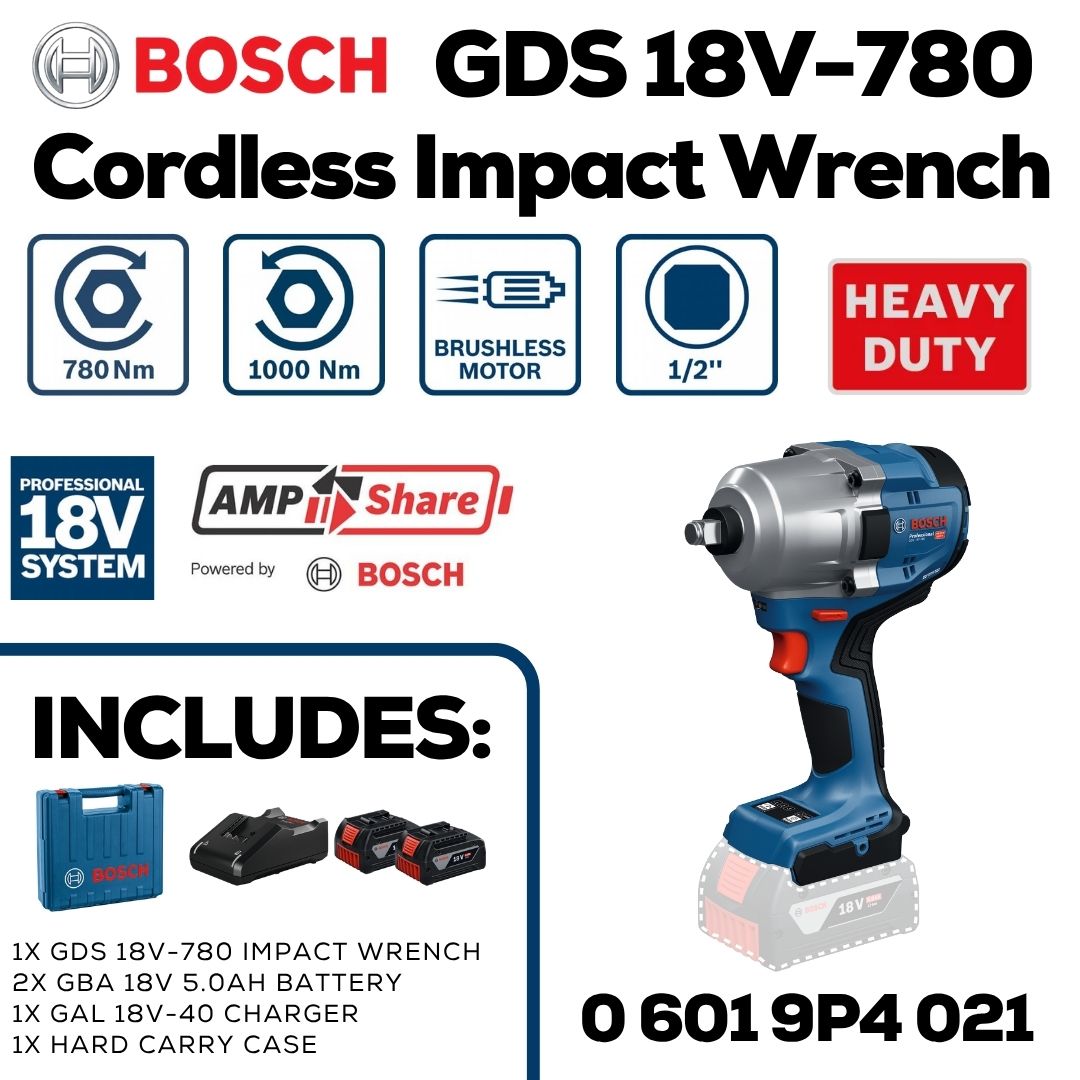 Bosch 18V Impact Wrench 780Nm | GDS 18V-780