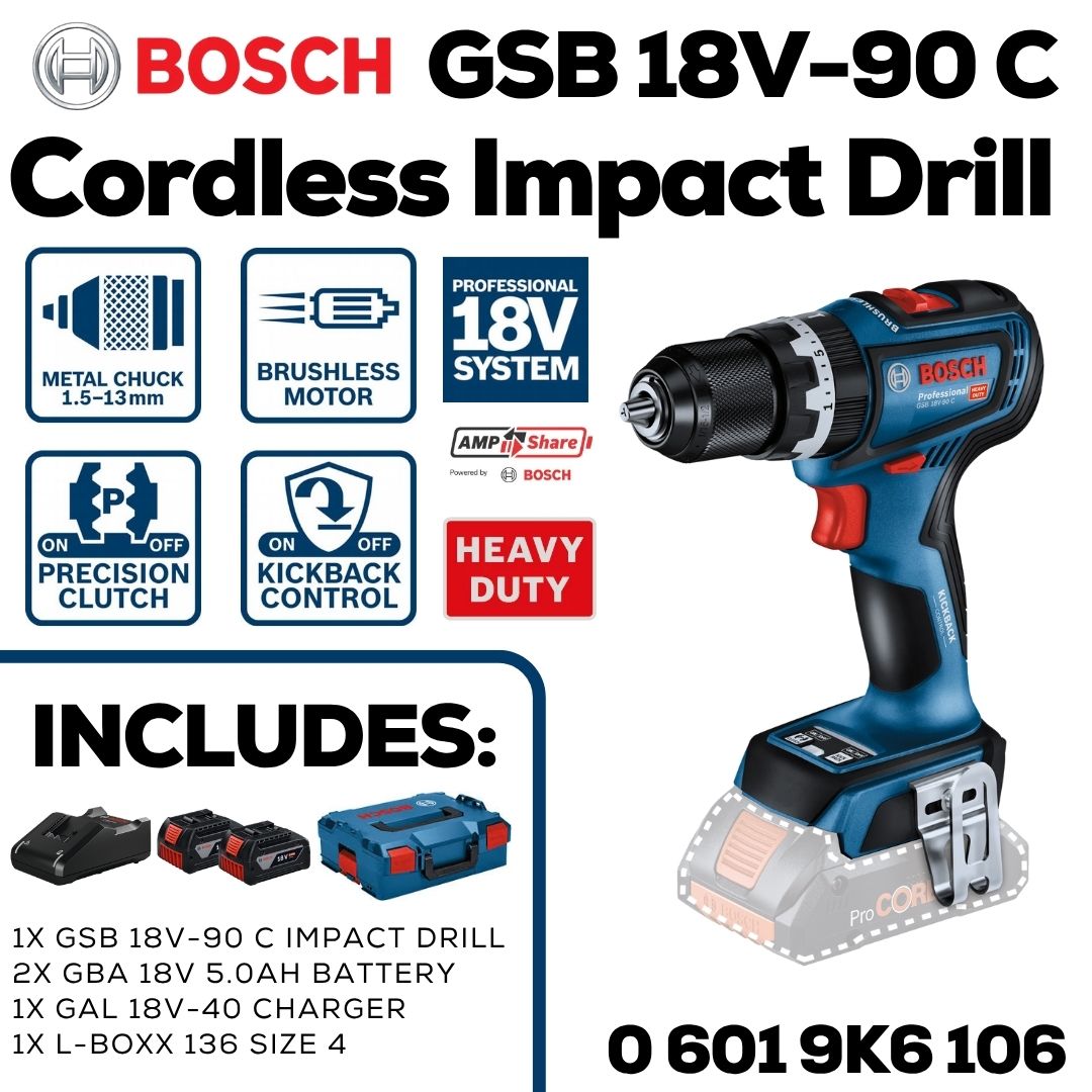 Bosch 18V Impact Drill Precision Clutch | GSB 18V-90 C