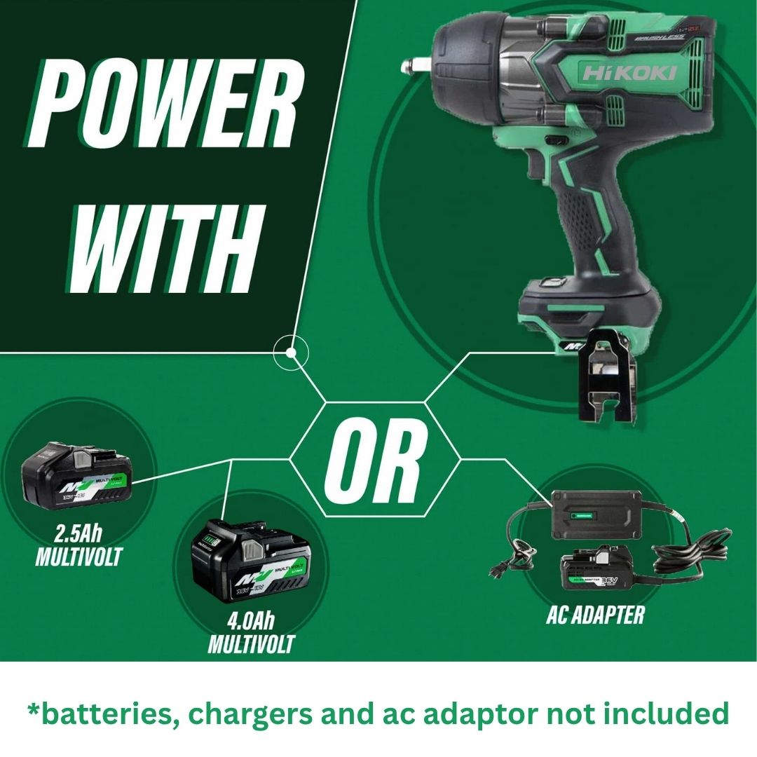 Hikoki 36V Impact Wrench WR36DB (1 050Nm) | AC/DC Freedom