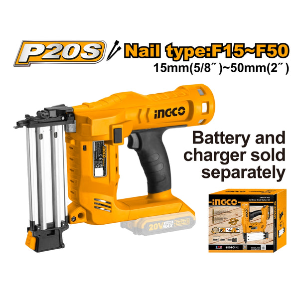 Ingco 20V Brad Nailer (F15-F50)