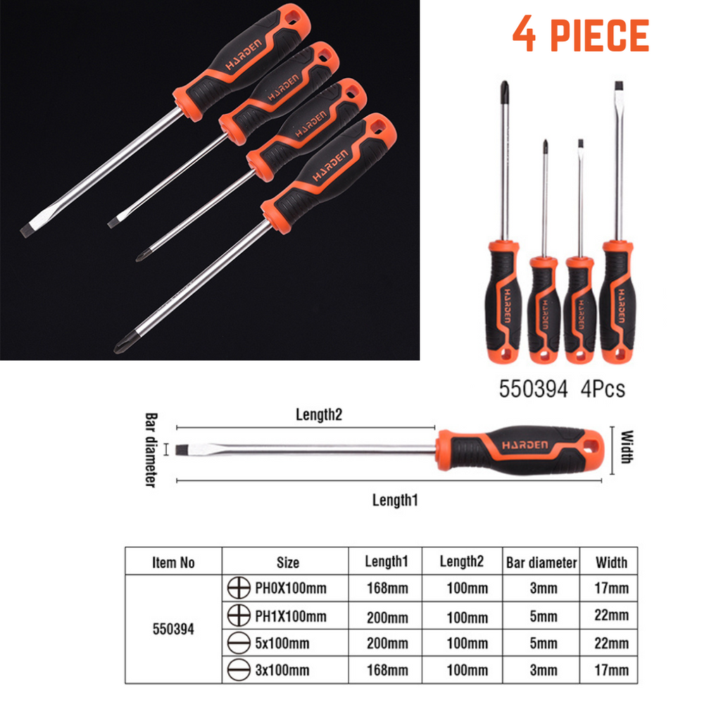 Harden Screwdriver Set - Soft Handle