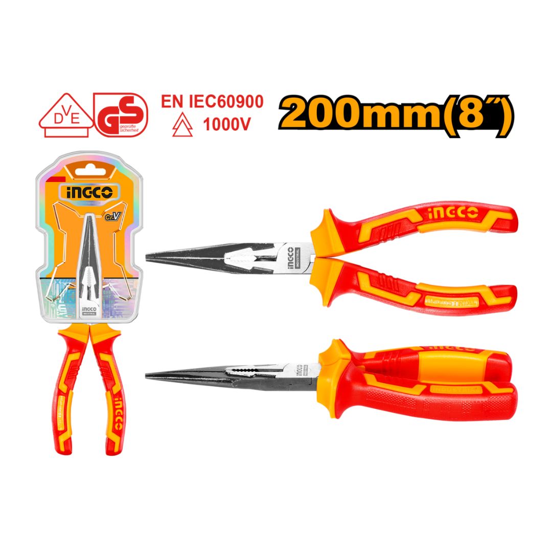 INGCO PLIER VDE 1000V 200MM LANGNEUS