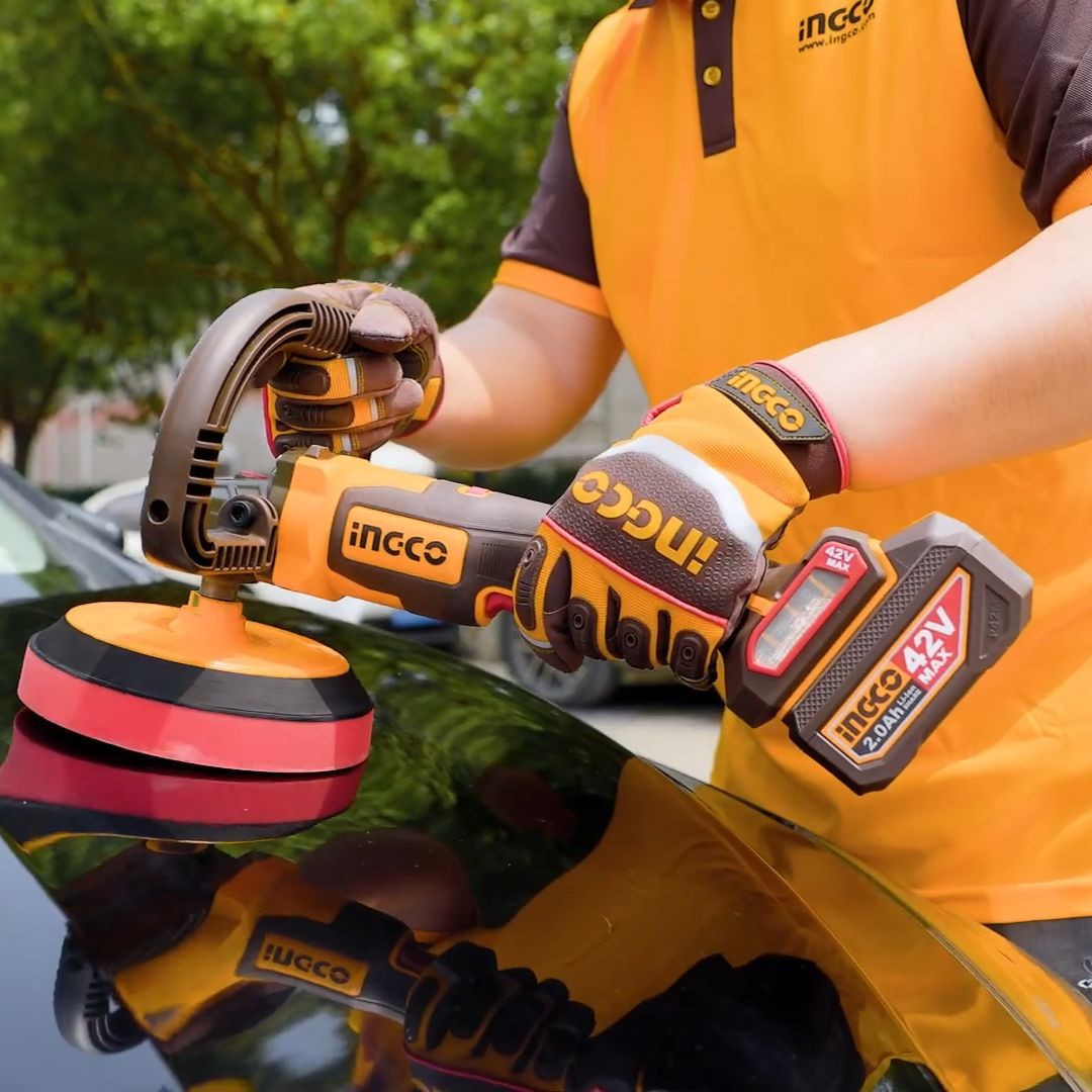 Ingco 42V Polisher 180 mm Kit | Brushless | P42M
