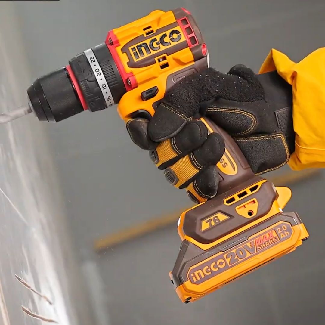 Ingco 20V Impact Drill Kit | 76 Nm | Brushless | P20S