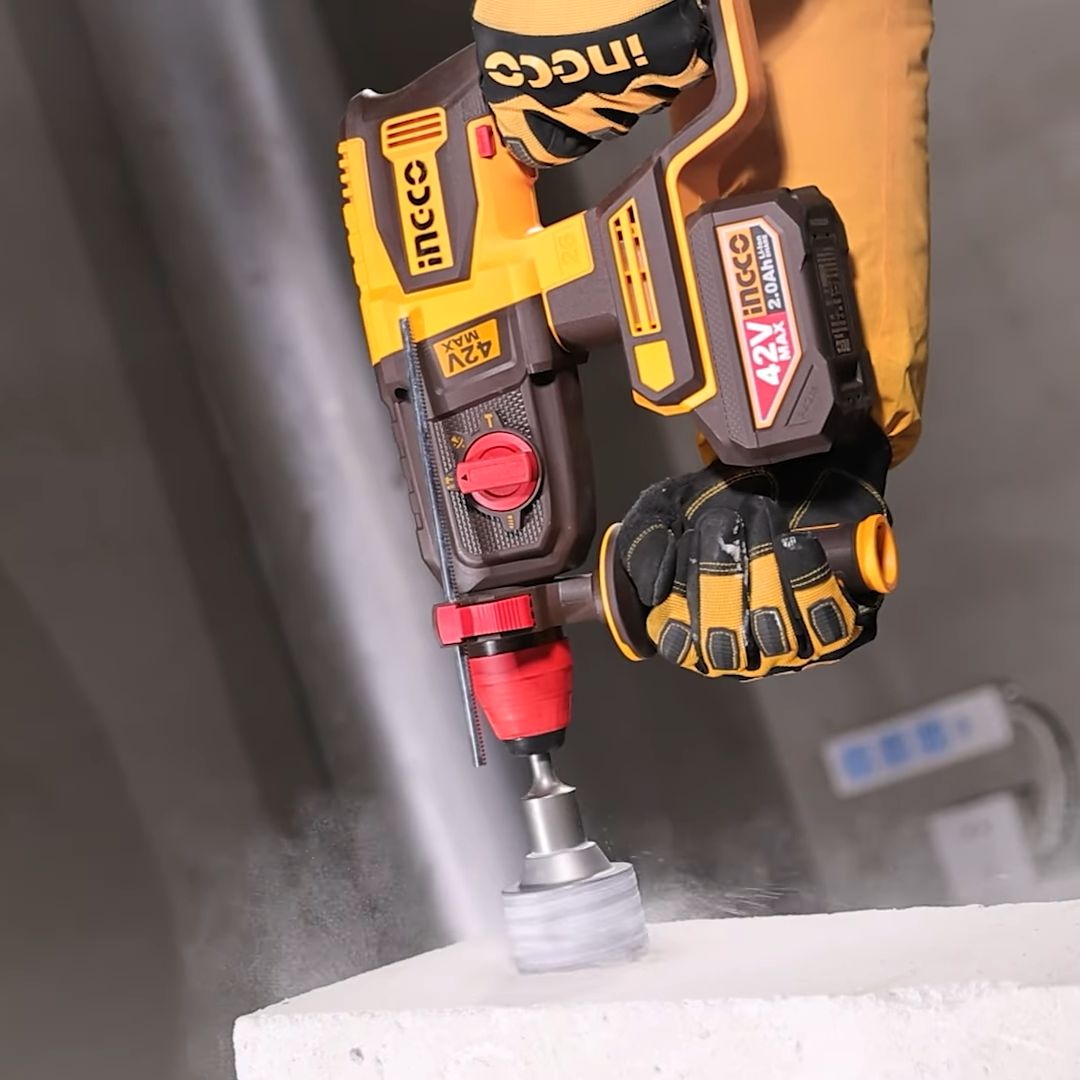 Ingco 42V Rotary Hammer SDS Plus Kit | 26 mm | Brushless | P40M