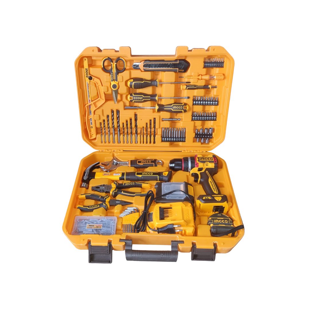Ingco Drill and Hand Tool Kit | 165 Piece | Cordless