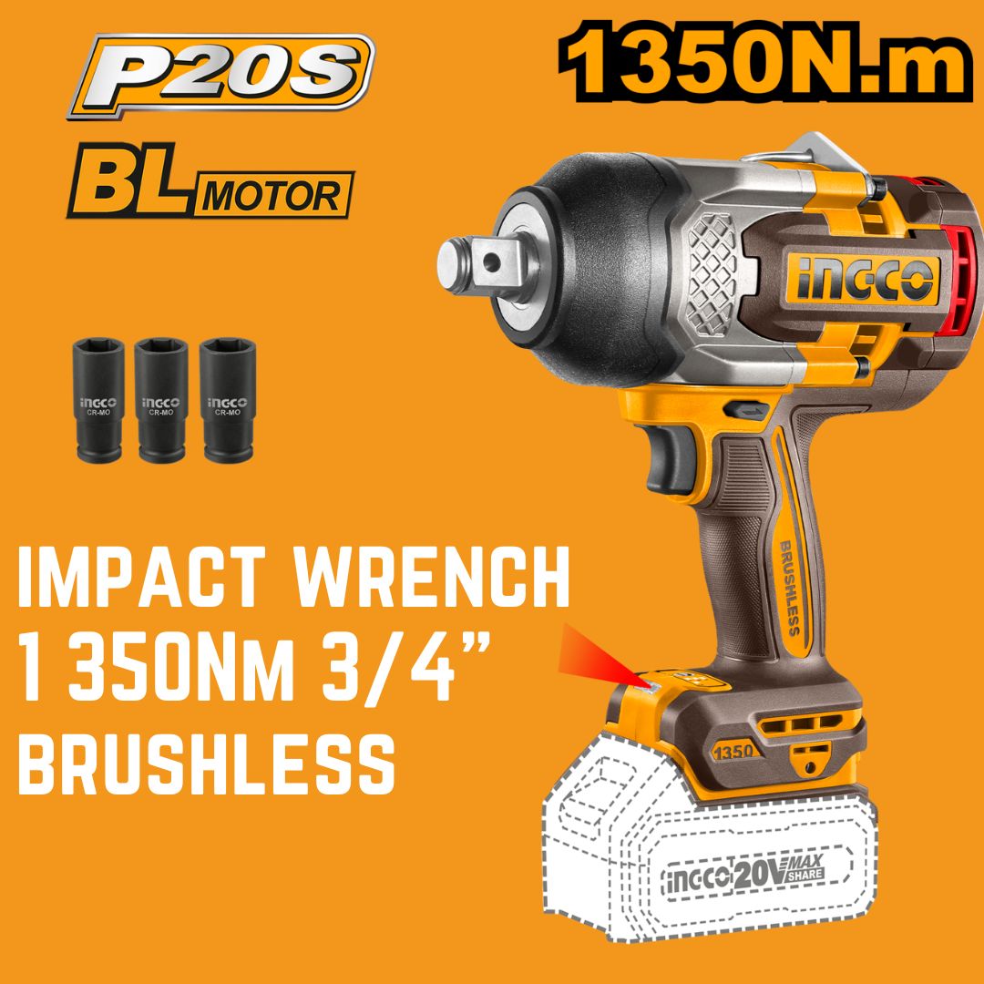 Ingco 20V Industrial Cordless Combo | 3 Piece | P20S