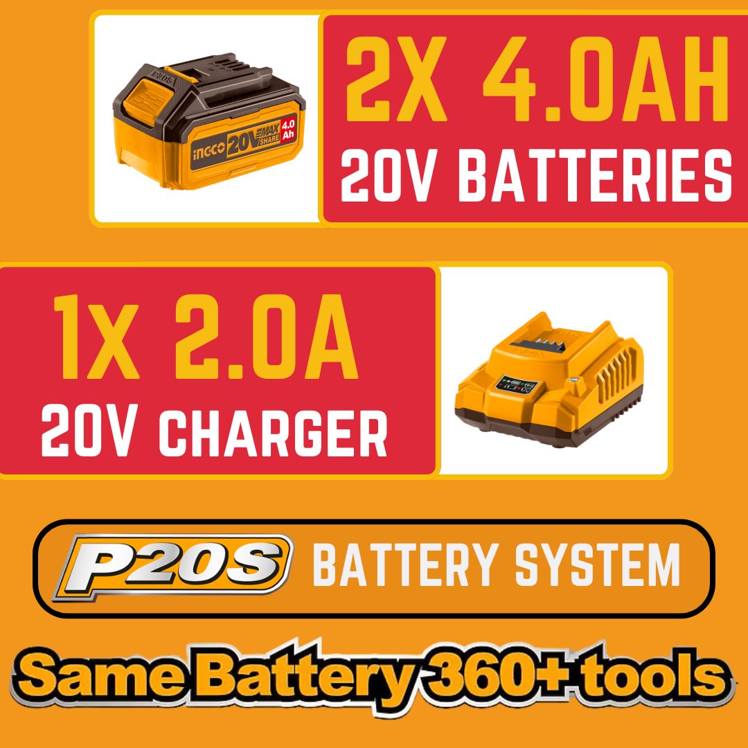 Ingco 20V Ultimate Combo | 9 Piece Kit | P20S