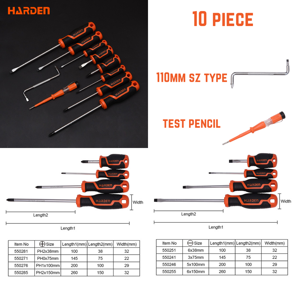 Harden Screwdriver Set - Soft Handle