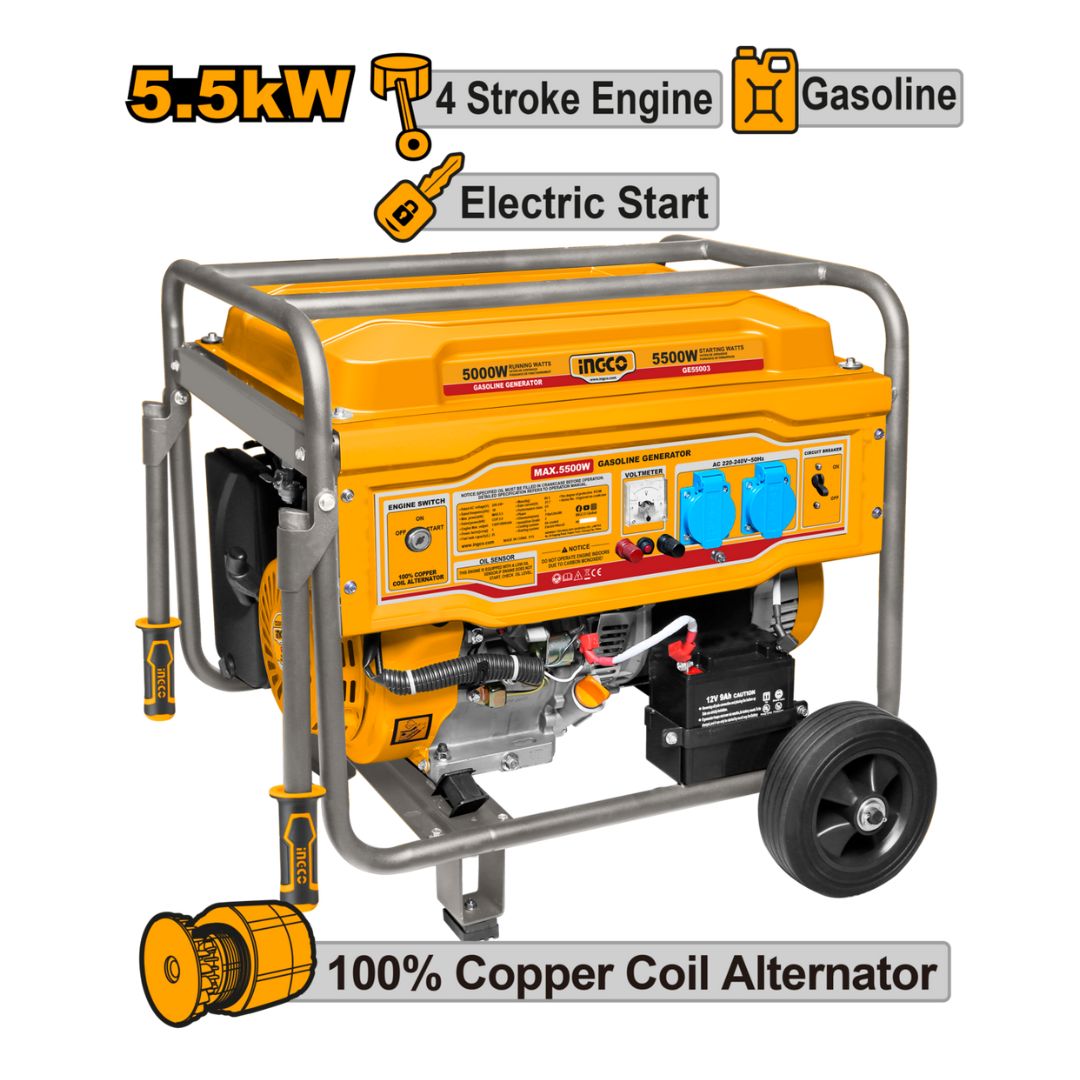 Ingco GENERATOR 4STE LUGVERKOEL 5.5KW 