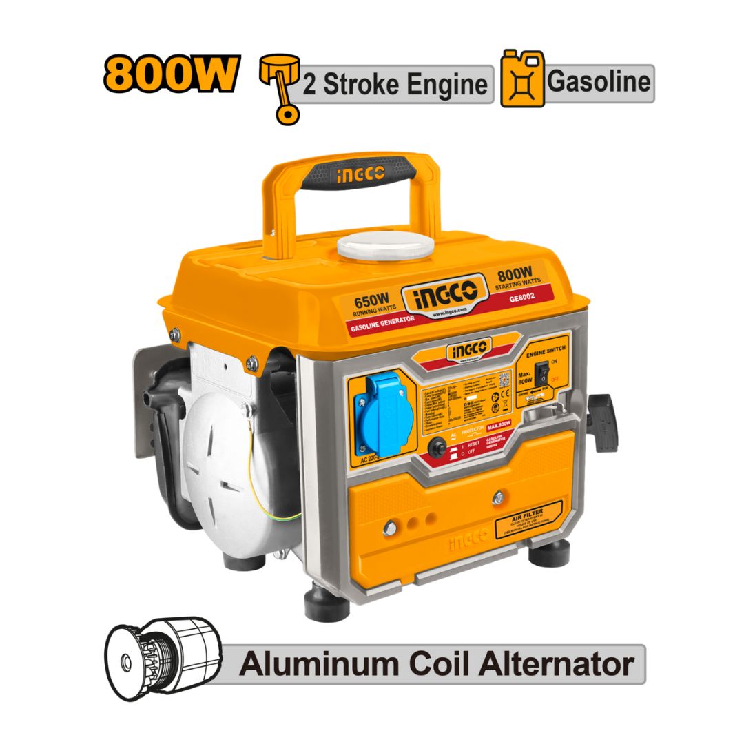 Ingco GENERATOR 2STE LUGGEKOEL 800W 
