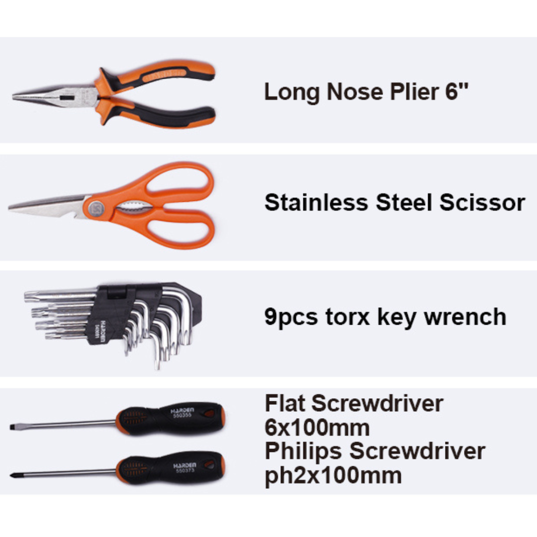 Harden Toolkit Set Aluminium Case 155 Piece