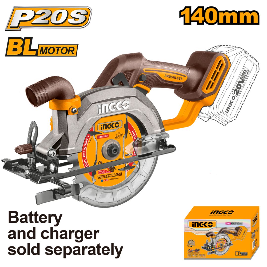 Ingco 20V PS+ C/L SIRKULSAAG 140MM