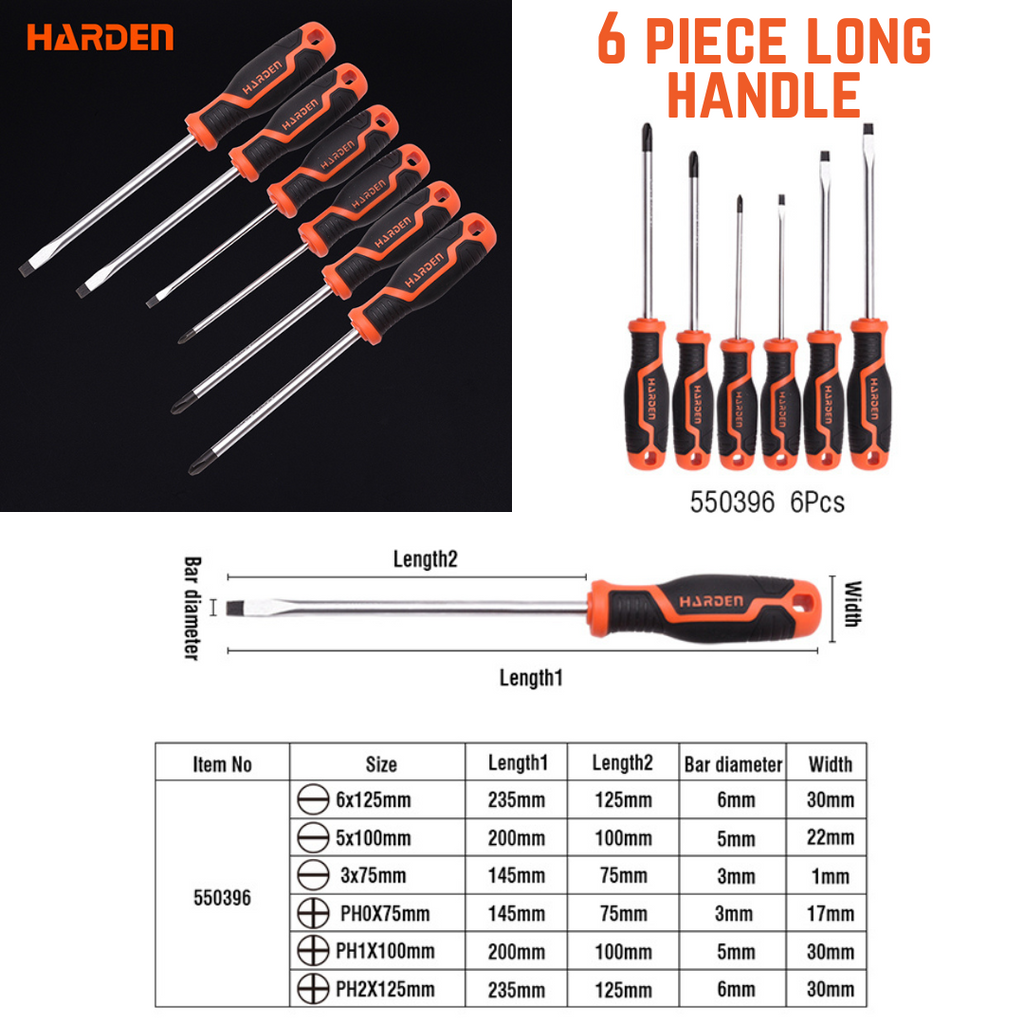 Harden Screwdriver Set - Soft Handle