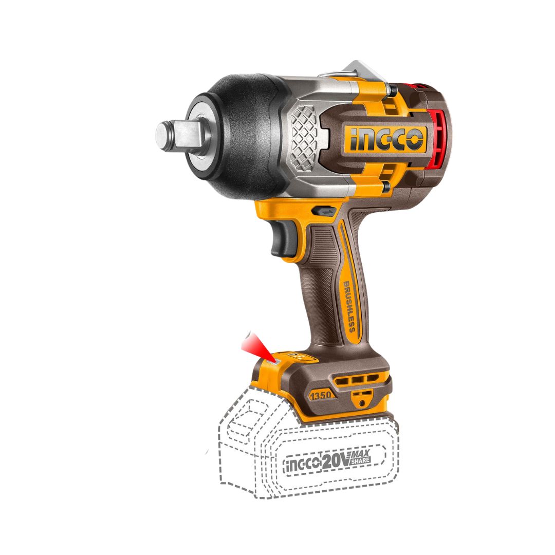 Ingco 20V Impact Wrench 1 350nm - Bethanie Hardware