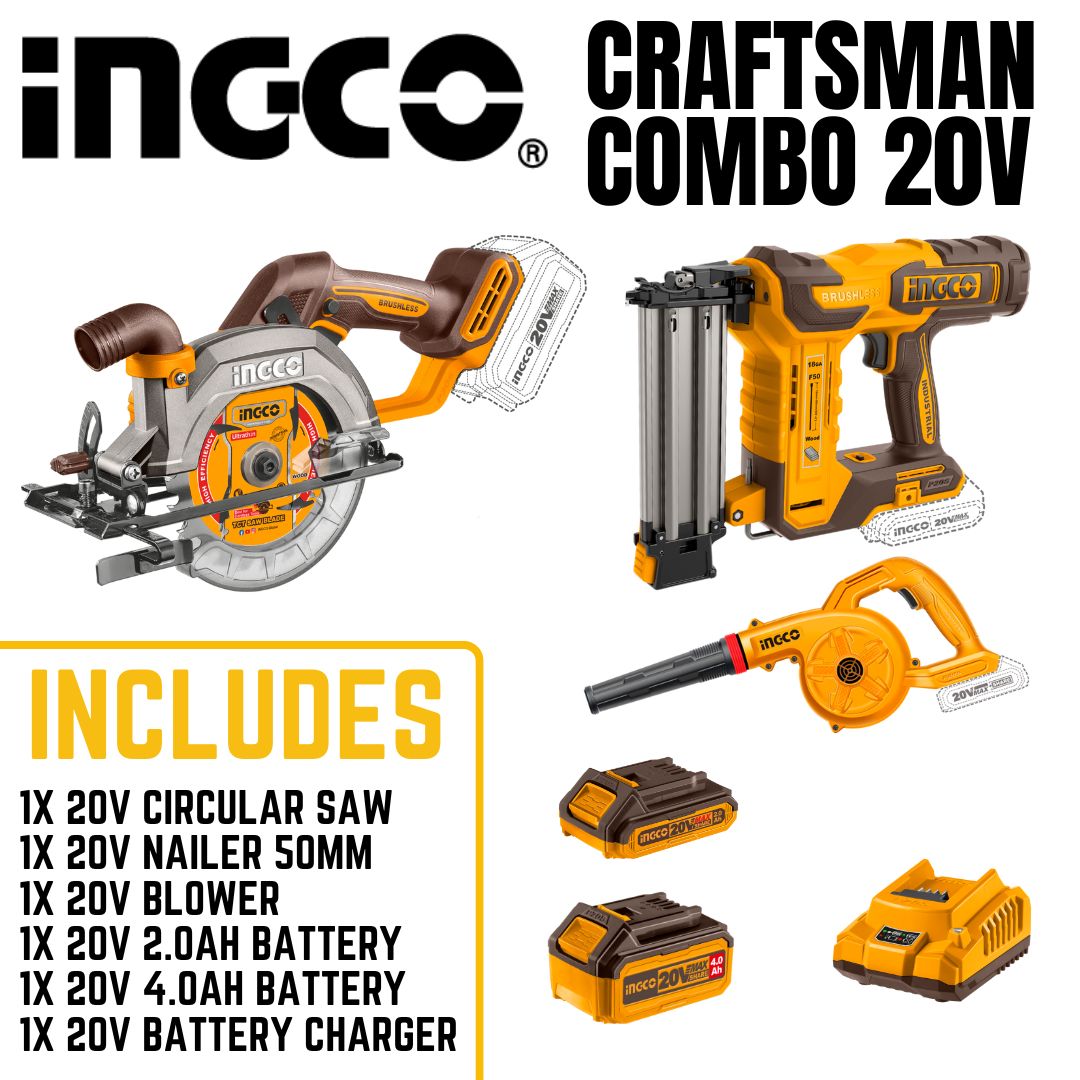 Ingco 20V Cordless Craftsman Combo - Bethanie Hardware